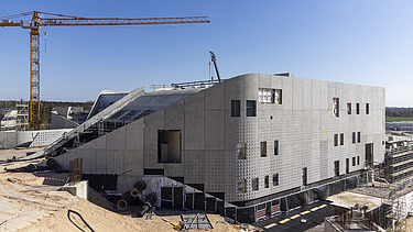 Side view of the FAIR building