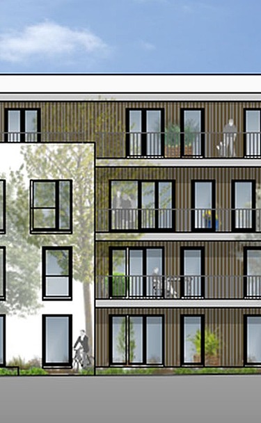 Visualization: New residential complex Wredestraße Würzburg