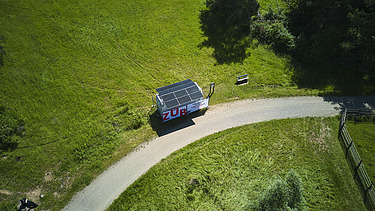 Aerial view of the compact system