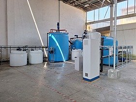 Groundwater purification system for chromate removal.
