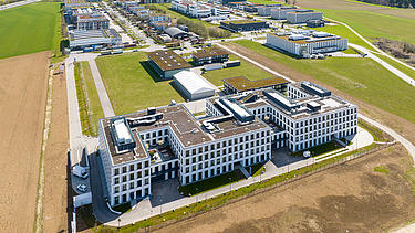 Aerial view of the entire ASTO Campus Zwei site in Gilching