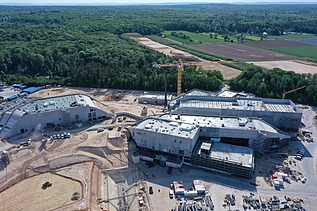 Drone footage of the FAIR construction site