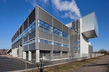 Foto Außenansicht des Erweiterungsbaus vom Müllheizkraftwerk, Ulm