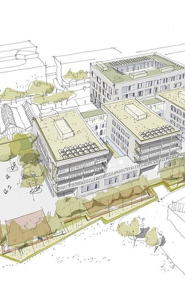 Visualisierung Schulgebäude