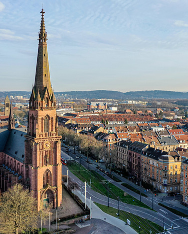 Aerial view of Karlsruhe Durlacher Tor 