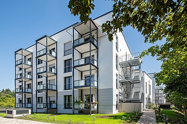 Gebäudeansicht der Wohnanlage HUGO Komfort in Bayreuth