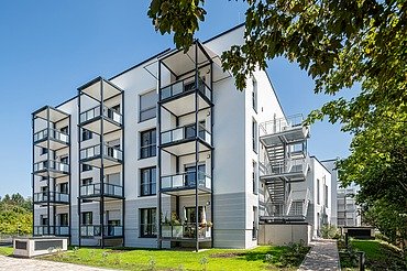 Gebäudeansicht der Wohnanlage HUGO Komfort in Bayreuth