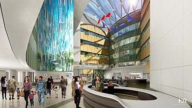 Picture of the interior of the future US hospital in Weilerbach