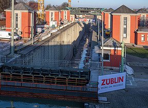 Photo of the lock canal from above