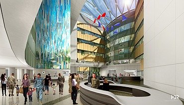 Picture of the interior of the future US hospital in Weilerbach