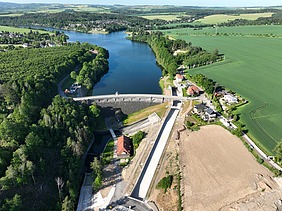 Aerial view of the Malter dam