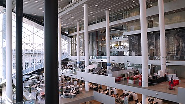 Interior view of the new Axel Springer building in Berlin