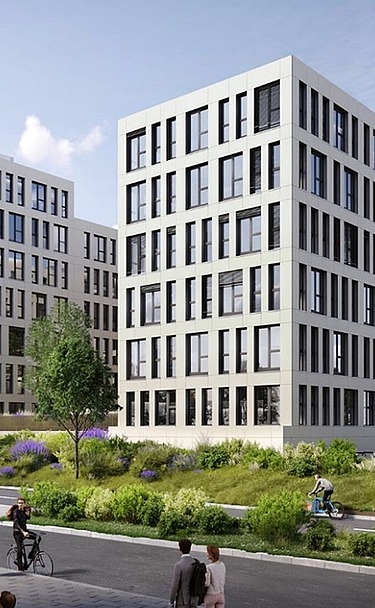 Visualization of the SEED office building in Frankfurt am Main