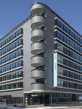 Exterior view of the Motel One hotel in Stuttgart
