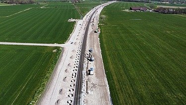 Vogelperspektive auf das Galeriebauwerk