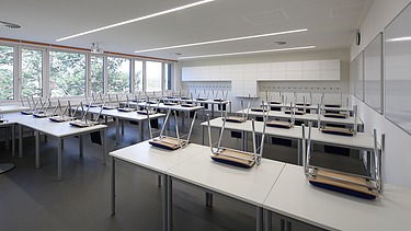 Foto Innenansicht eines Lehrsaals der Bereitschaftspolizei in Königsbrunn