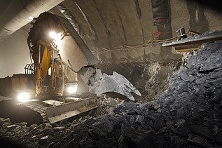 Foto Baustelle Tunnel Neubaustrecke Ebensfeld-Erfurt