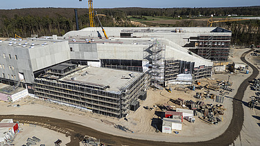 View of the FAIR building construction site