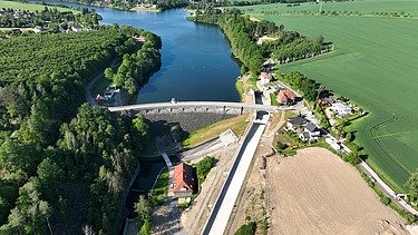 Aerial view of the Malter dam