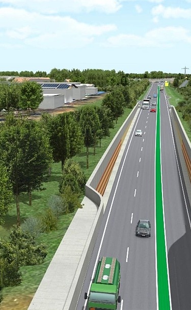 Visulisierung Straßenbauprojekt