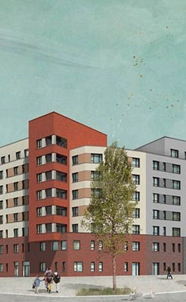 Visualisierung Wohn- und Bürogebäude