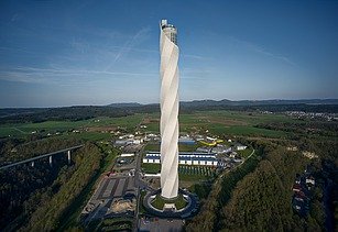 Picture of the complete TK Elevator Test Tower in Rottweil