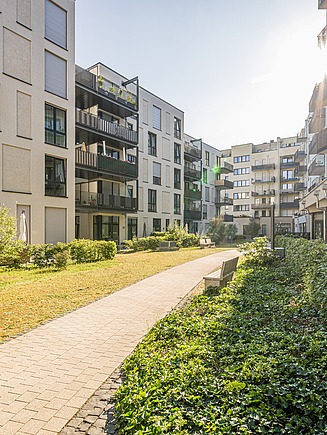 Inner courtyard of the Schuhmanns Garten residential complex