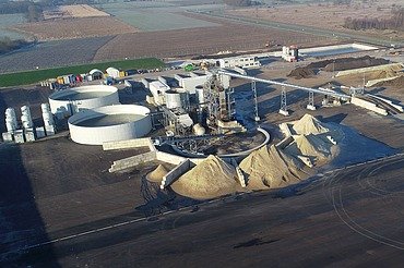 Luftbild der Bodenwaschanlage in Wittmundhafen