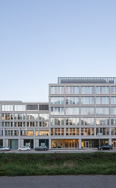 Foto Neubau Bürogebäude Transporeon in Ulm