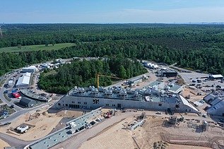 Drohnenaufnahme Baustelle FAIR