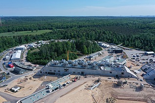 Drone footage of the FAIR construction site