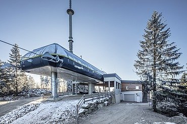 Picture of a cable car station on the Ochsenkopf in winter
