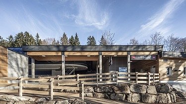 Picture of a cable car station on the Ochsenkopf