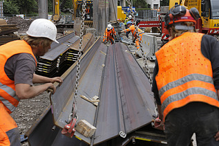 Photo of the construction site for the extension of the Vianden pumped storage plant