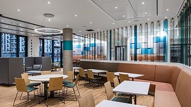 Photo interiors The Brick office building Europaviertel Frankfurt