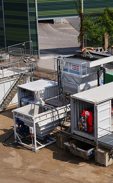 Image of the sludge dewatering system for the new U5 line
